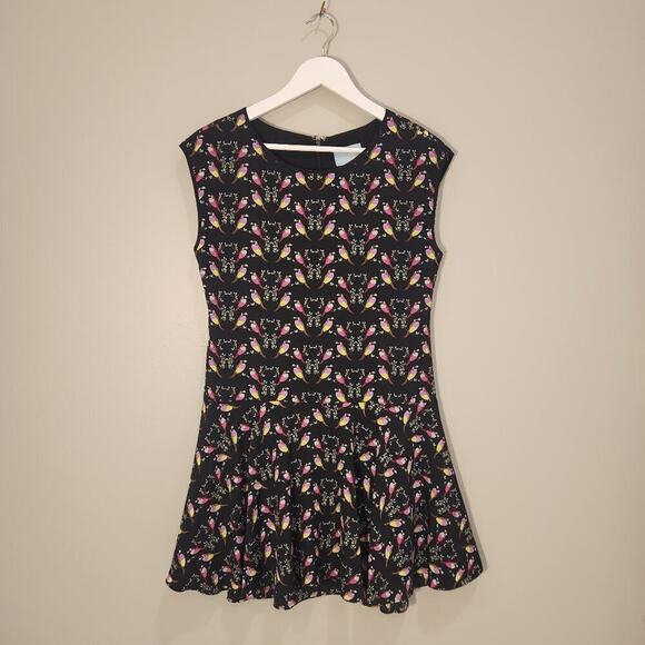 Cece Cynthia Steffe Bitsy Bird Dress Sundress Skater Dress - Size 4 - Picture 2 of 8